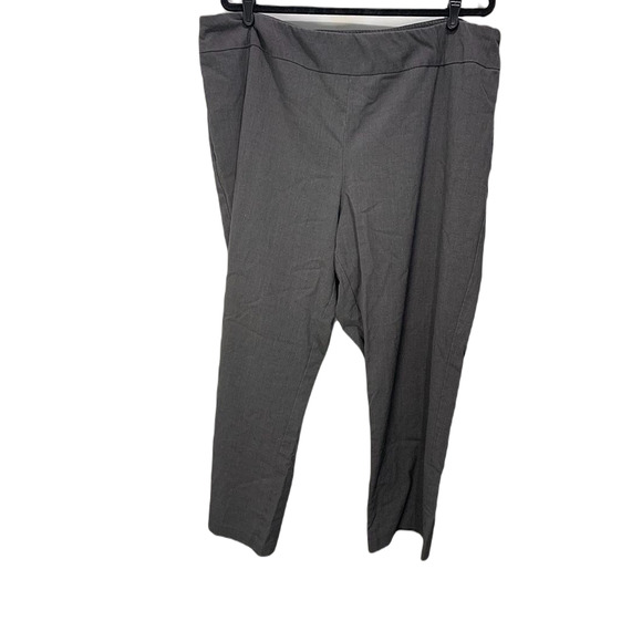Dressbarn Womens Plus Size 22W Charcoal Gray Straight Leg Stretch Pants - Picture 1 of 4